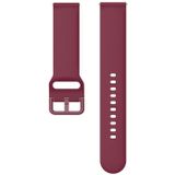 18mm Color Buckle Silicone Wrist Strap Watch Band for Fitbit Versa 2 / Versa / Versa Lite / Blaze(Wine Red)