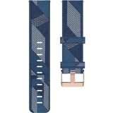 23mm Stripe Weave Nylon Wrist Strap Watch Band for Fitbit Versa 2  Fitbit Versa  Fitbit Versa Lite  Fitbit Blaze (Blue)