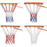 2 Pairs Outdoor Round Rope Basketball Net  Colour: 5.0mm Heavy Polyester(White)