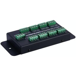 1 In 8 Out Amplifier And Sound Speaker Distributor  8-Area Sound Source  Signal Distribution Panel  Audio Input  300W Per Channel