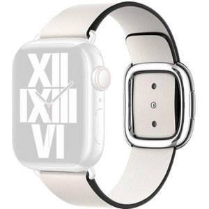 Moderne stijl lederen horlogeband voor Apple Watch Series 7 45 mm / 6 & SE & 5 & 4 44mm / 3 & 2 & 1 42mm