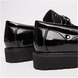 Mannen Mode Dikke Onderkant Puntige Formele Business Lederen Schoenen  Schoen maat:44 (Zwart)