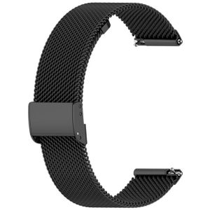 For Huawei GT/GT2 46mm/ Galaxy Watch 46mm/ Fossil Fossil Gen 5 Carlyle 46mm Stainless Steel Mesh Watch Wrist Strap 22MM(Black)