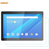 For Lenovo Smart Tab M10 10.1 2 PCS ENKAY Hat-Prince 0.33mm 9H Surface Hardness 2.5D Explosion-proof Tempered Glass Screen Protector