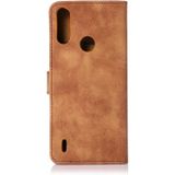For Motorola Moto E7 Power (2021) Antelope Texture Magnetic Buckle Horizontal Flip PU Leather Case with Card Slots & Wallet & Holder(Brown)