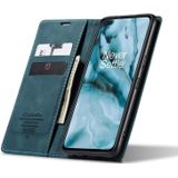 For OnePlus Nord CaseMe-013 Multifunctional Retro Frosted Horizontal Flip Leather Case with Card Slot & Holder & Wallet(Blue)