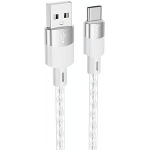 hoco X99 Crystal Junction 3A USB naar USB-C / Type-C siliconen oplaaddatakabel  lengte: 1m
