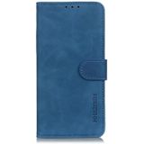 For Samsung Galaxy S20 FE 5G / S20 Fan Edition / S20 Lite KHAZNEH Retro Texture PU + TPU Horizontal Flip Leather Case with Holder & Card Slots & Wallet(Blue)