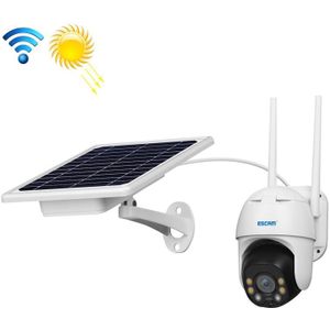 ESCAM QF130 1080P IP66 Waterproof WiFi IP Camera with Solar Panel & Battery  Support Night Vision & Motion Detection & Two Way Audio & TF Card & PTZ Control