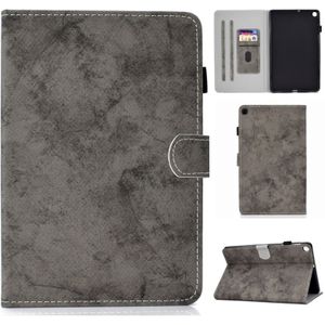 For Galaxy Tab S6 Lite Sewing Thread Horizontal Solid Color Flat Leather Case with Sleep Function & Pen Cover & Anti Skid Strip & Card Slot & Holder(Gray)