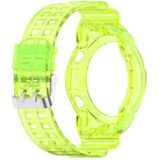 For Huawei Watch GT 2 Silicone Integrated Translucent Replacement Strap Watchband (Lime Green)