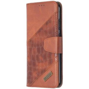 For Nokia 5.3 Matching Color Crocodile Texture Horizontal Flip PU Leather Case with Wallet & Holder & Card Slots(Brown)