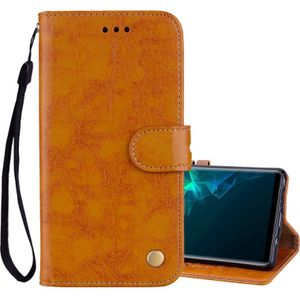 Business Style Oil Wax Texture Horizontal Flip Leather Case  with Holder & Card Slots & Wallet For Galaxy Note9(Brown)