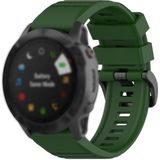 For Garmin Fenix 6X 26mm Quick Release Official Texture Wrist Strap Watchband with Plastic Button(Army Green)