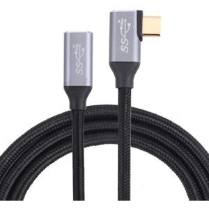 Elleboog USB-C / TYPE-C MANNELIJKE NAAR USB-C / TYPE-C vrouwelijke transmissiegegevenskabel  kabellengte: 0.5m