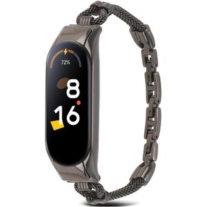 Voor Xiaomi Mi Band 7/6/5/4/3 koperen ketting metalen horlogeband Unibody-hoes