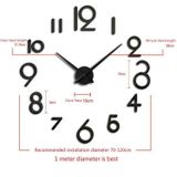 Creative DIY Acrylic Clock Home Digital Wall Clock(Black)