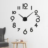 Creative DIY Acrylic Clock Home Digital Wall Clock(Black)