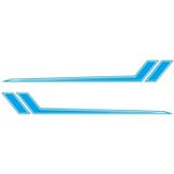 D-716 Car Striped Vinyl Body Stickers Personalized Modification Car Sticker(Blue)