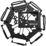 PULUZ  8 in 1 All View Panorama Frame CNC Aluminum Alloy Protective Cage with Screw for GoPro HERO7 /6 /5(Black)