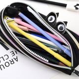 2 PC'S leuke nieuwigheid Candy kleuren rits monsters potlood zak meisje jongens school pen tas (zwart)