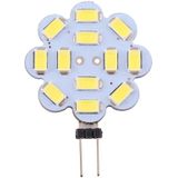 G4 12 LEDs SMD 5730 240LM 6000-6500K Plum Flower Shape Stepless Dimming Energy Saving Light Pin Base Lamp Bulb  DC 12V(White Light)