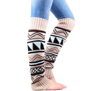 Winter Camouflage Bohemian Thickening Wool Pile Socks Lady Knee-high Thermal Boot Cover(Beige)