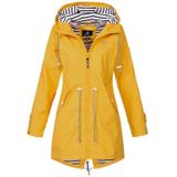 Vrouwen Waterproof Rain Jacket Raincoat  Maat:XXXXXL(Geel)