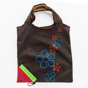 2 PCS Creative Strawberry Shopping Reusable Folding Reusable Grocery Shopping Bag(Brown)