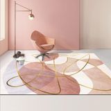 Modern Abstract Geometric Living Room Rug Coffee Table Cushion  Size: 120x160cm