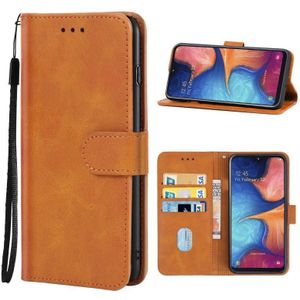 Lederen telefooncase voor Samsung Galaxy A20E (Brown)