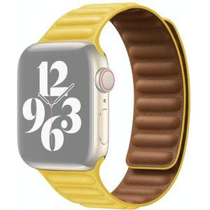 Voor Apple Watch Series 6 & SE & 5 & 4 40 MM / 3 & 2 & 1 38mm Lederen vervangende band horlogeband