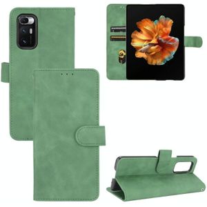 For Xiaomi Mi Mix Fold Solid Color Skin Feel Magnetic Buckle Horizontal Flip Calf Texture PU Leather Case with Holder & Card Slots & Wallet(Green)