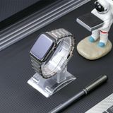 Voor Apple Watch 38 mm veiligheidsgesp titanium stalen horlogeband
