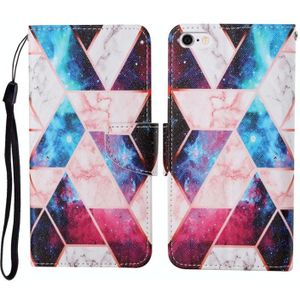 For iPhone 6 Plus Painted Pattern Horizontal Flip Leathe Case(Marble)