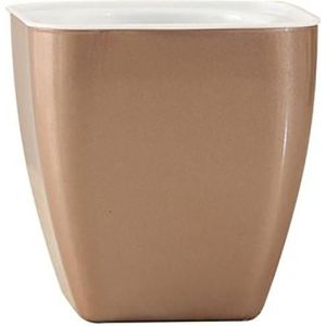3 PCS Imitation Metal Colorful Water Storage Plastic Flowerpot  Size: G103 Extra Small(Square Champagne Gold)