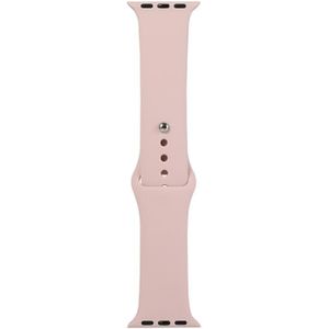 For Apple Watch Series 6 & SE & 5 & 4 44mm / 3 & 2 & 1 42mm Silicone Watch Replacement Strap  Long Section (Men)(Sand Pink)