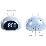 Wake Up Lights Cute Cartoon Animals  Alarm Clock Bedside Electronic Night Lamp Clock(0709 Blue)