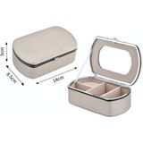HN-001 Travel Portable Ring Lipstick Jewelry Storage Box(Mirror Version Gold)