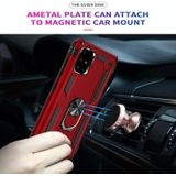 For  Galaxy A71 Shockproof TPU + PC Protective Case with 360 Degree Rotating Holder(Silver)