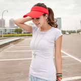 2 PCS Lightweight and Comfortable Visor Cap for Women in Outdoor Golf Tennis Running Jogging Adjustable Strap (Red)