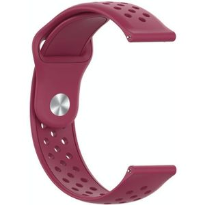 For Samsung Galaxy S3 / Galaxy Watch 46mm Vent Hole Silicone Watch Strap(Wine Red)