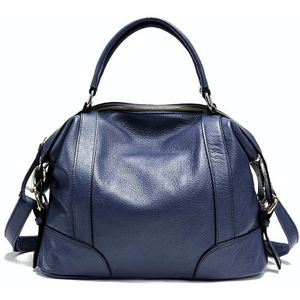 2P1006 Ladies Single-Shoulder Leather Messenger Bag  Colour: Royal Blue (L)