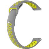 Double Colour Silicone Sport Wrist Strap for Huawei Watch Series 1 18mm(Yellow + Grey)