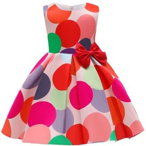 GirlsVest Skirt Dot Print Princess Dress (Color:Photo Color Size:100)