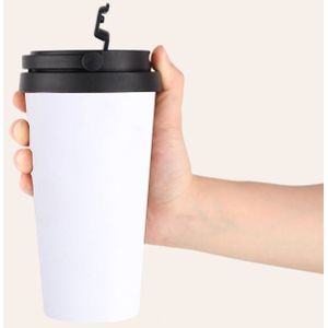 500ml Long Time Heat Retention Thermos Vacuum Insulated Stainless Steel Beverage Bottle(White)