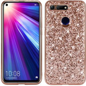 Glitter Powder Shockproof TPU Case for Huawei Honor View 20 (Rose Gold)