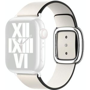 Moderne stijl lederen horlogeband voor Apple Watch Series 7 41mm / 6 & SE & 5 & 4 40mm / 3 & 2 & 1 38mm