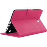 For Galaxy Tab A 8.0 / T350 Pressed Flowers Butterfly Pattern Horizontal Flip PU Leather Case with Magnetic Buckle & Holder & Card Slots & Wallet(Magenta)