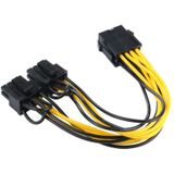 PCI-Express PCIE 8 Pin to Dual 8 (6+2) Pin Graphic Video Card Adapter Power Supply Cable